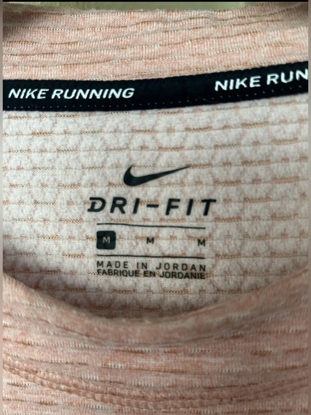 Nike Dri-FIT Therma Sphere Running Top Women M Coral Thumbholes Zip Pocket